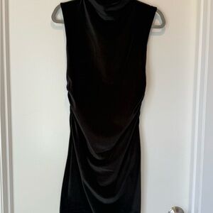 a new day Black Sleeveless Draped Mini Dress